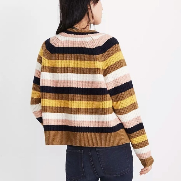 Striped Tilden Pullover Sweater - Picture 2 of 7
